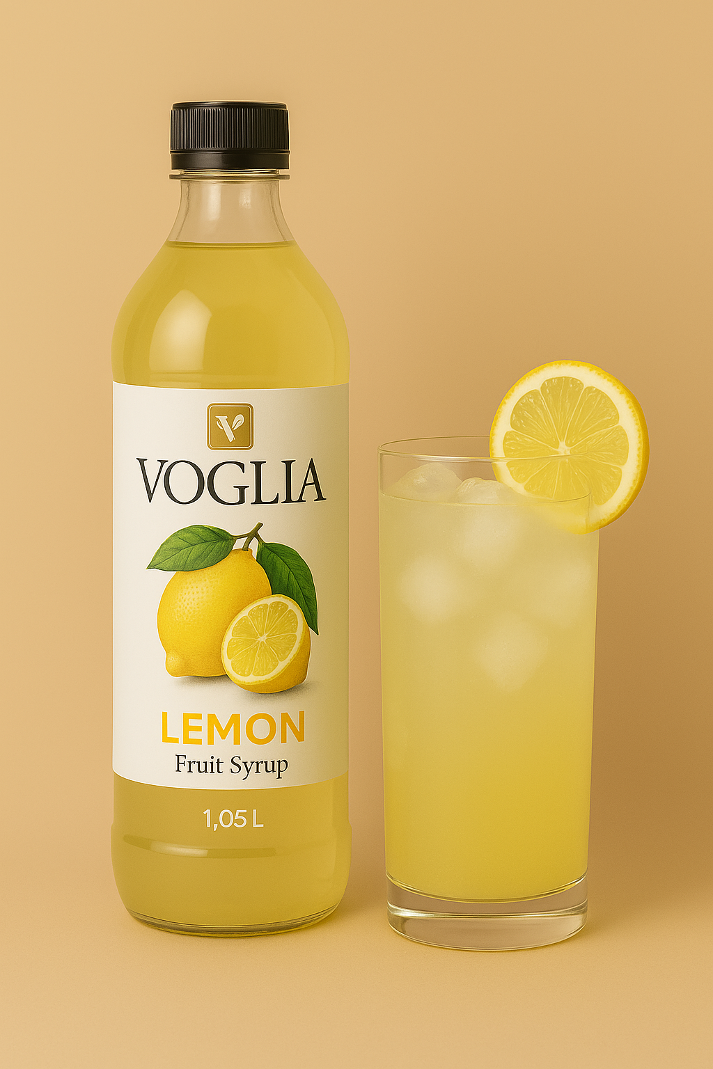 Voglia Premium Lemon Syrup ā 1.05L Bottle