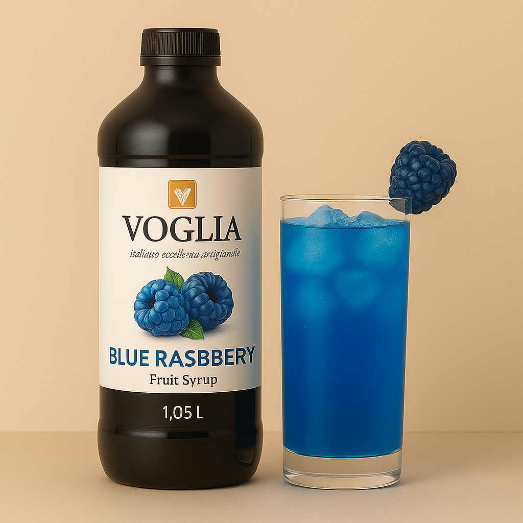 Voglia Premium Blue Raspberry Syrup – 1.05L Bottle