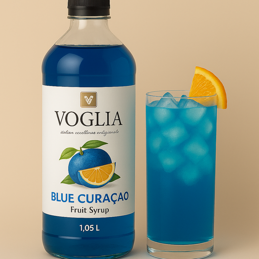 Voglia Premium Blue Curacao Syrup – 1.05L Bottle