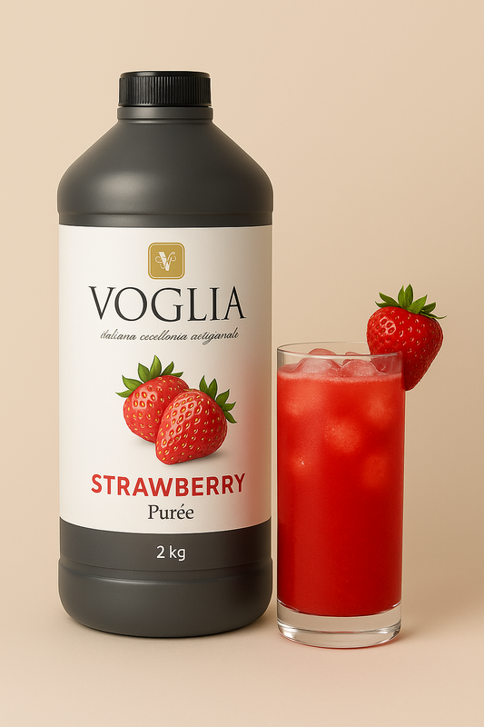 Voglia Premium Strawberry Fruit Puree – 1.4kg Bottle